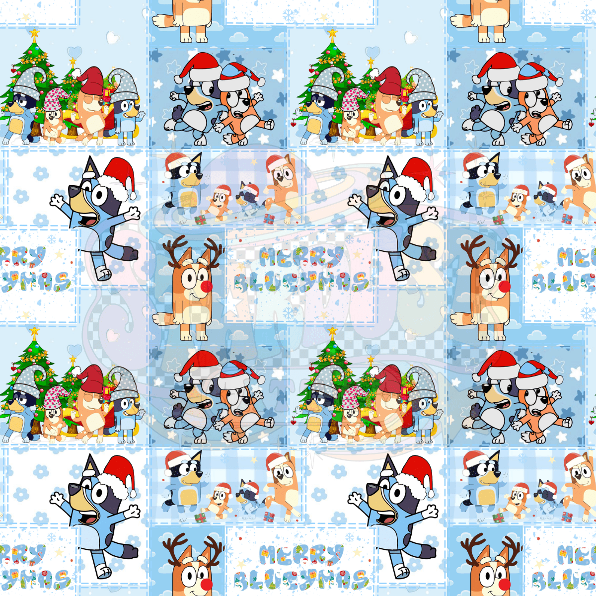 Merry Blueymas Bamboo Pajamas - Stardust Attic