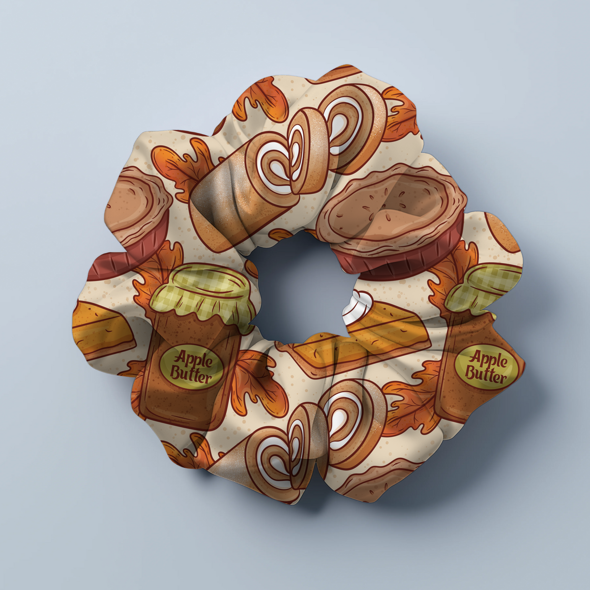 Fall Bake Shop Bamboo Scrunchie
