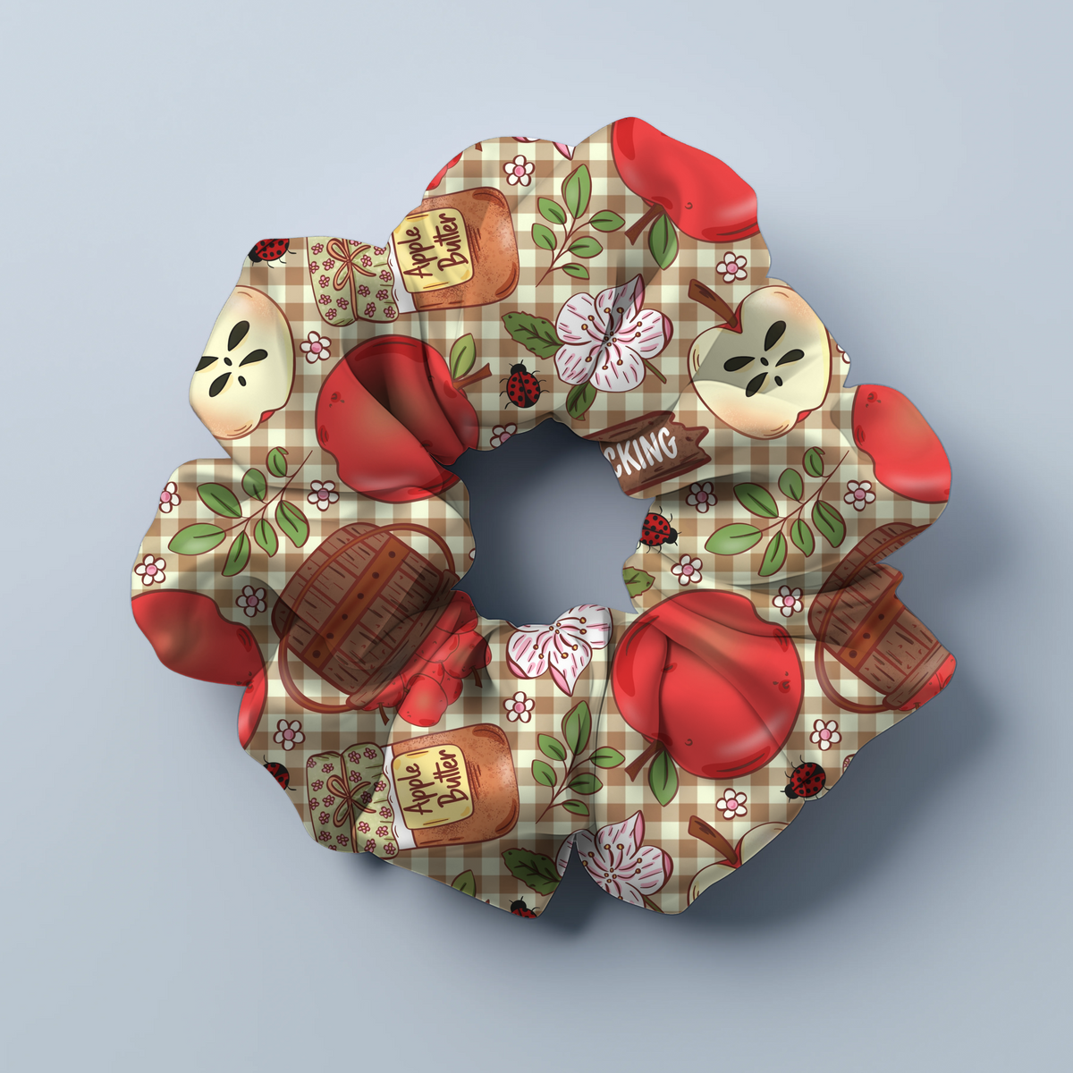 Apple Pickin Bamboo Scrunchie