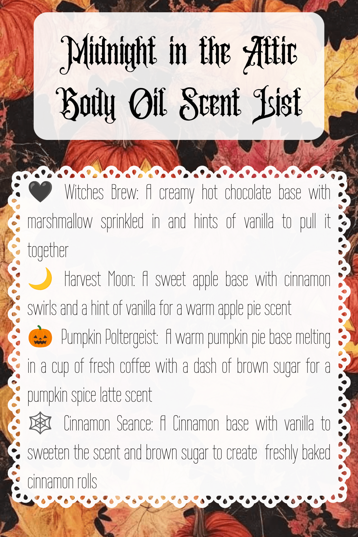 Midnight in the Attic Body Oils - Stardust Attic