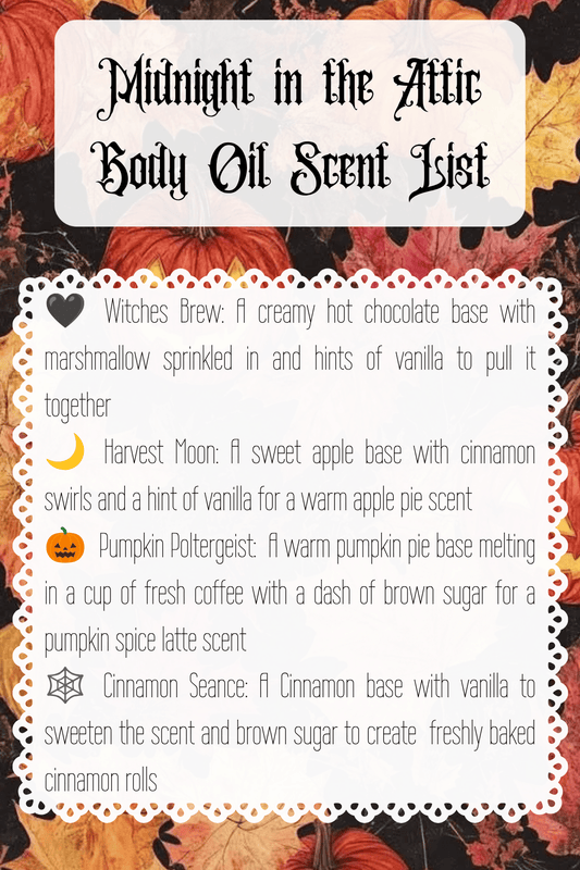 Midnight in the Attic Body Oils - Stardust Attic
