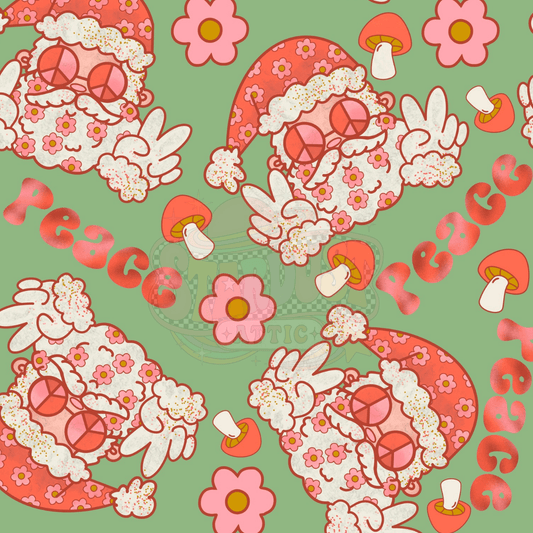 Peace, Love, + Santa Bamboo Pajamas - Stardust Attic