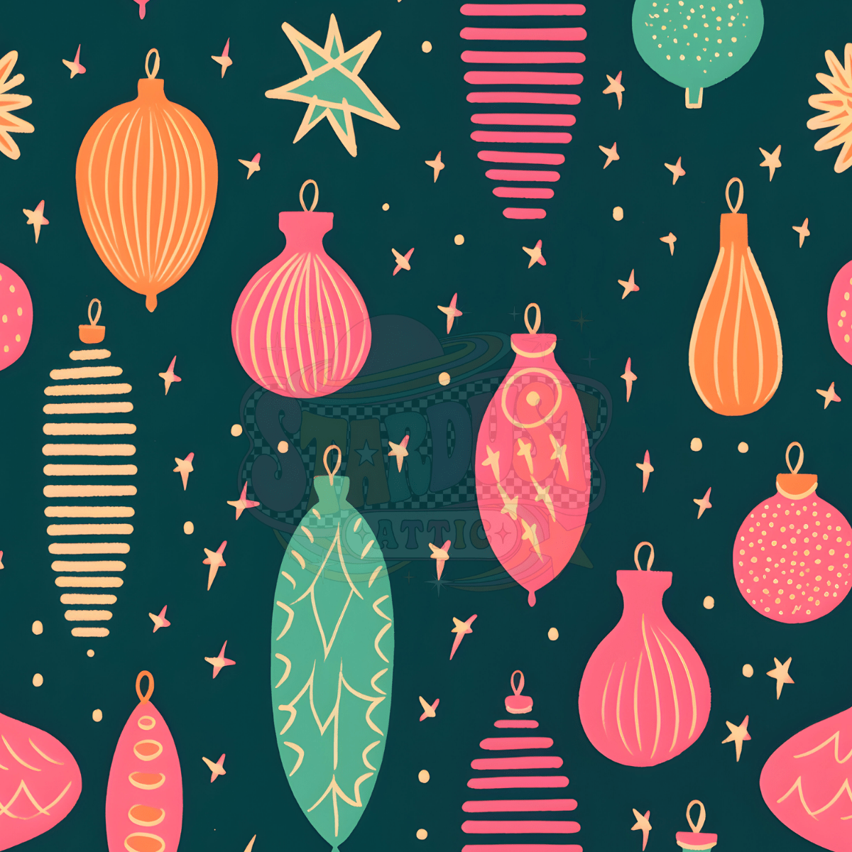 Retro Ornaments Bamboo Pajamas - Stardust Attic
