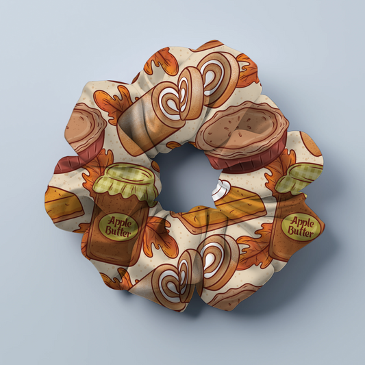 Fall Bake Shop Bamboo Scrunchie
