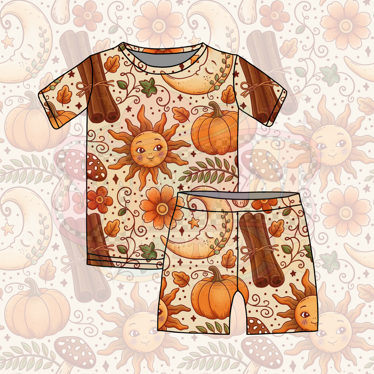 Harvest Moon Short Sleeve Pajamas
