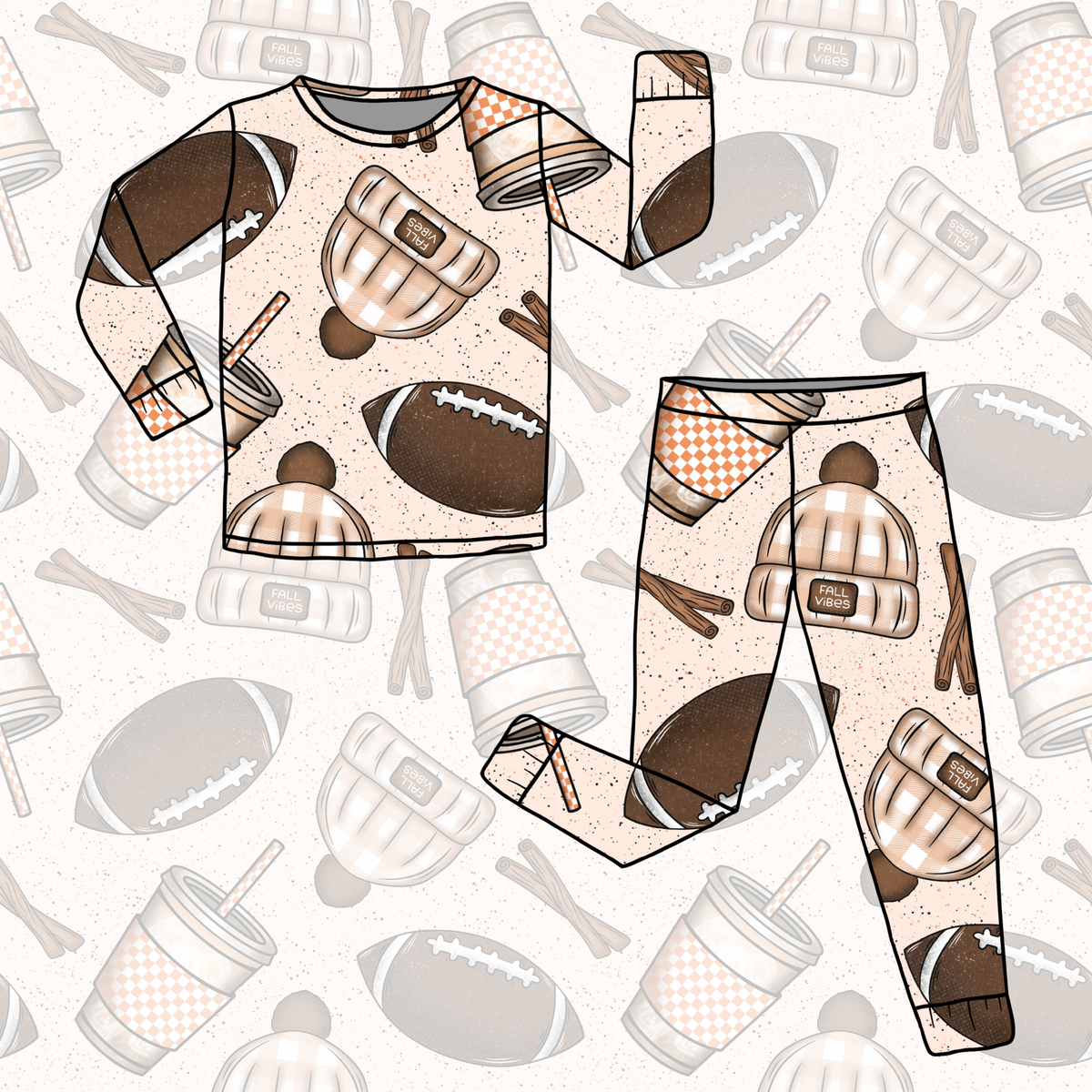 Touchdown Cutie Long Sleeve Pajamas