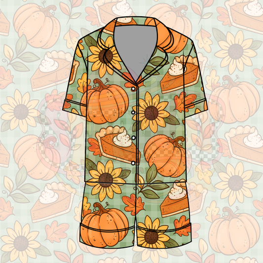 Pumpkin Pie Button Down Pajamas