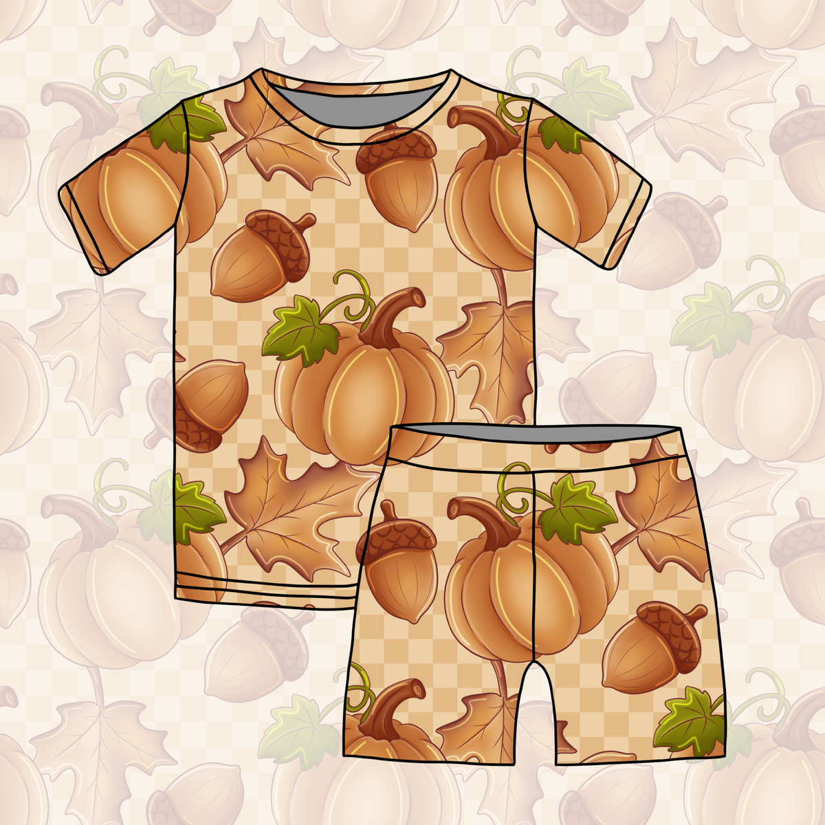 Autumn Orchard Short Sleeve Pajamas
