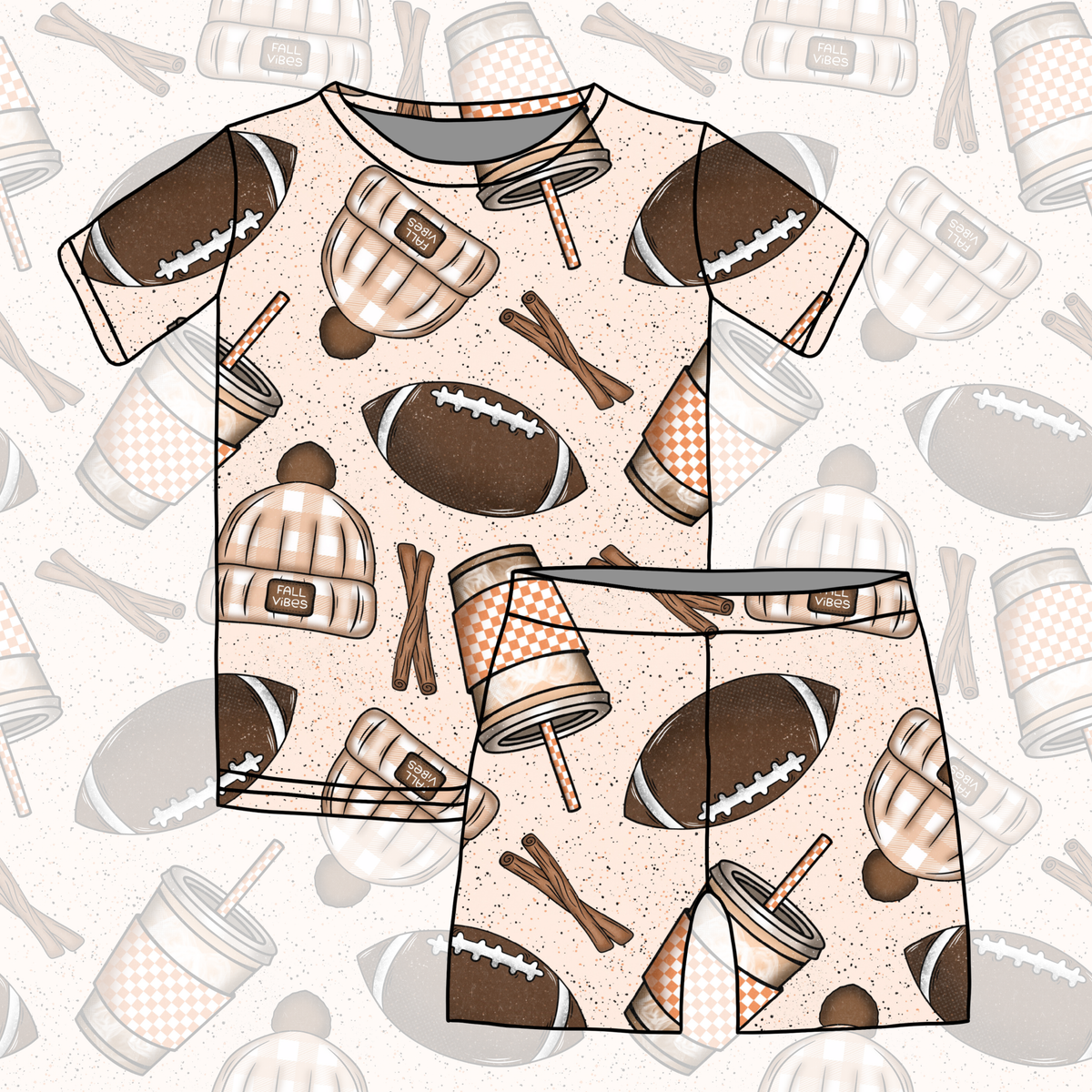 Touchdown Cutie Short Sleeve Pajamas