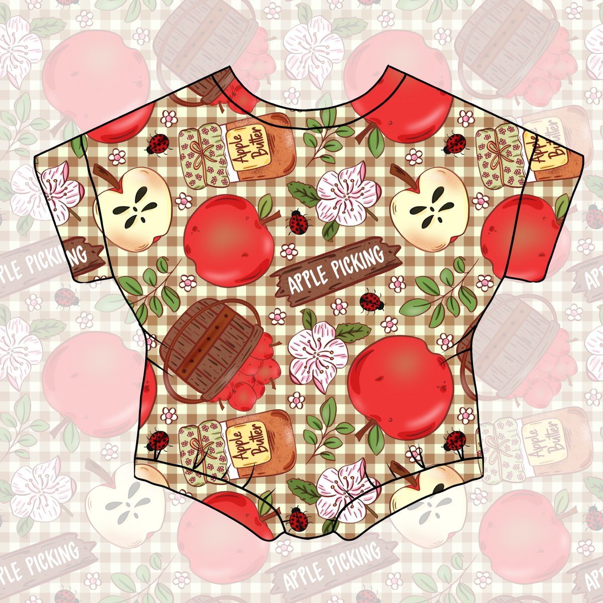 Apple Pickin Bubble Romper