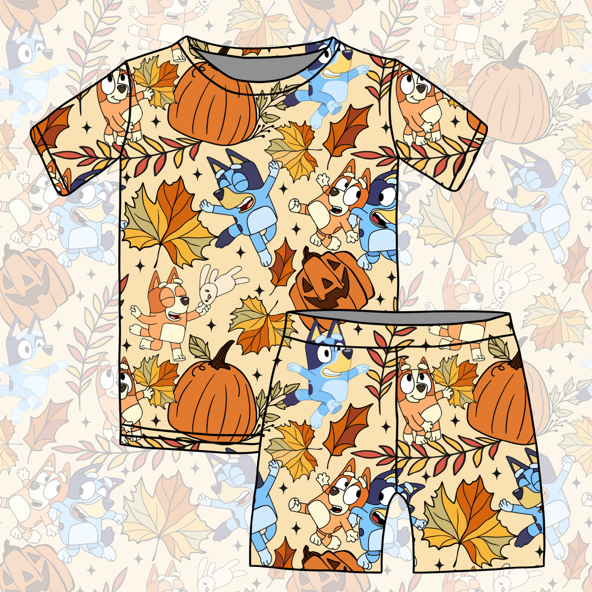 Heeler Harvest Short Sleeve Pajamas