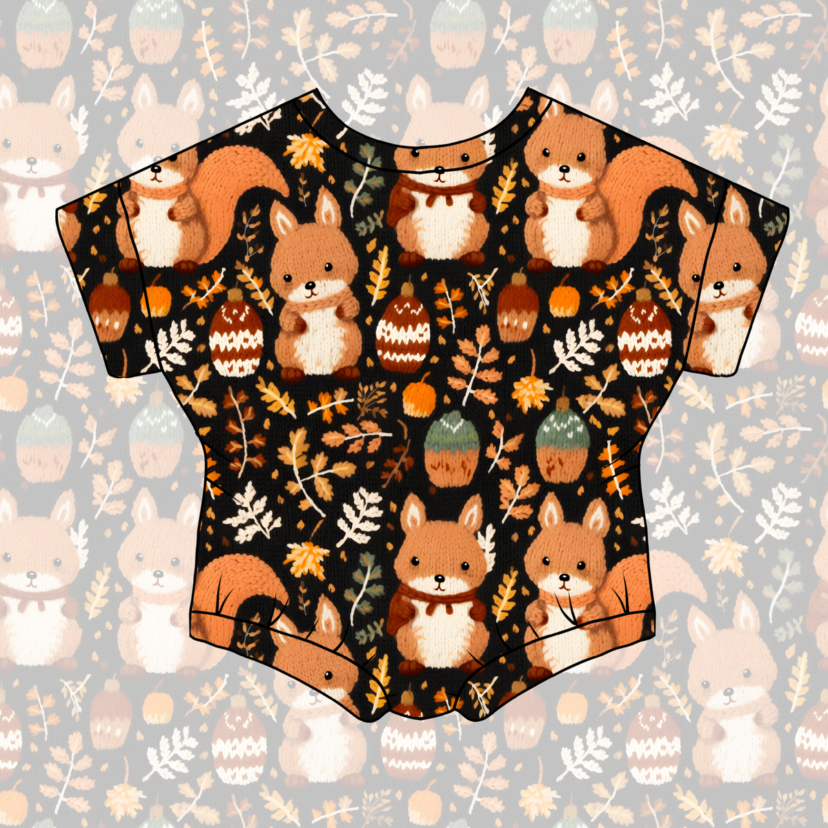 Acorn Season Bubble Romper
