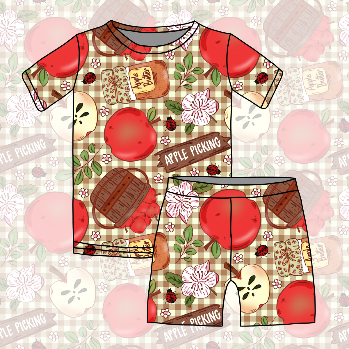 Apple Pickin Short Sleeve Pajamas