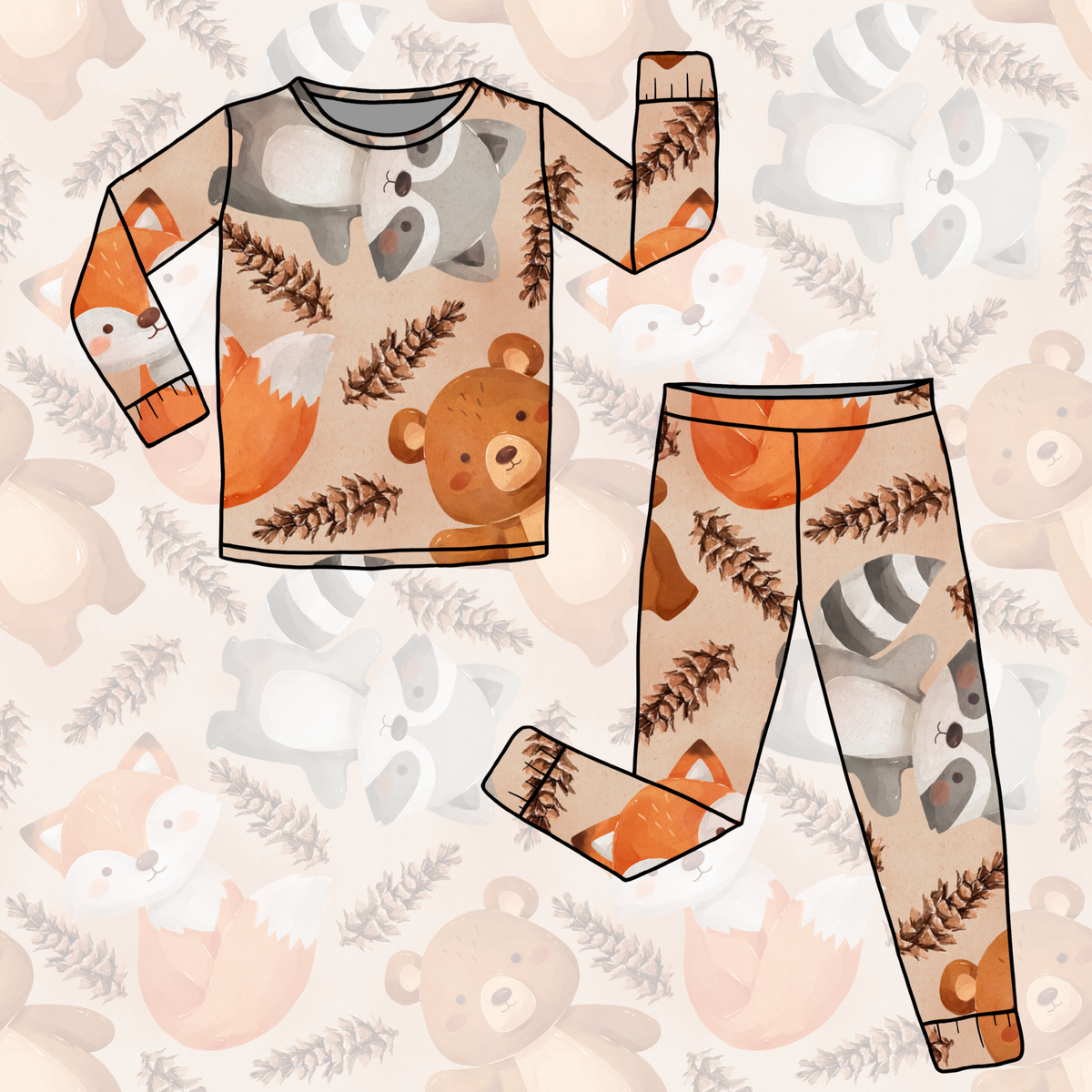 Pinecone Pals Long Sleeve Pajamas
