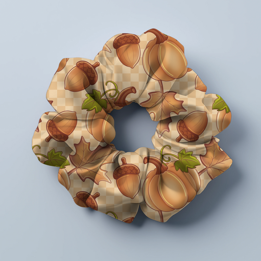 Autumn Orchard Bamboo Scrunchie