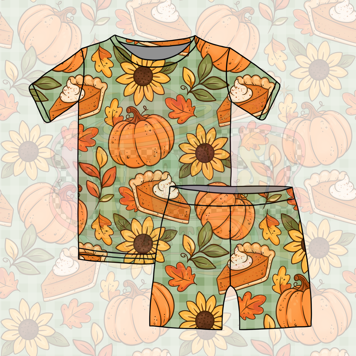 Pumpkin Pie Short Sleeve Pajamas