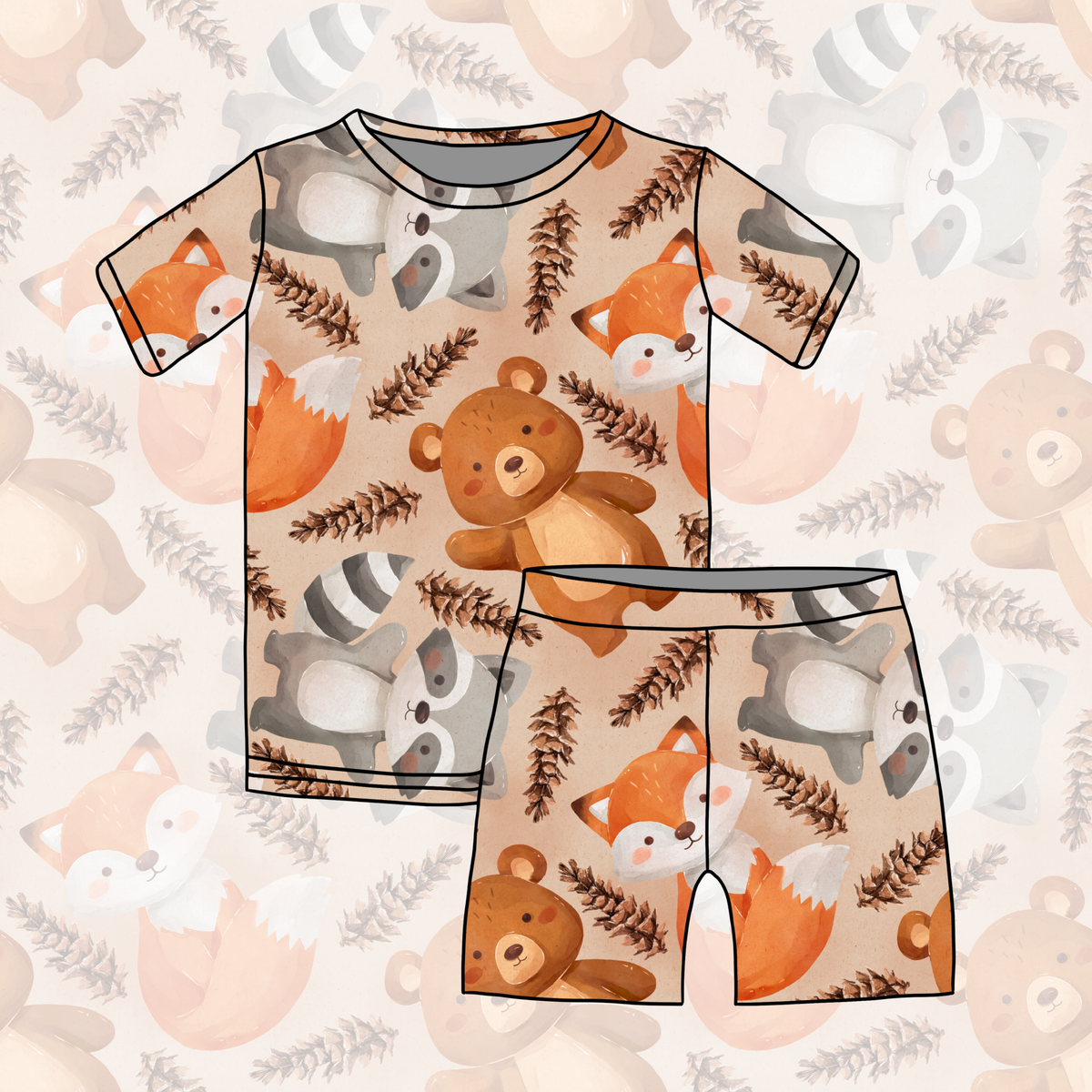 Pinecone Pals Short Sleeve Pajamas