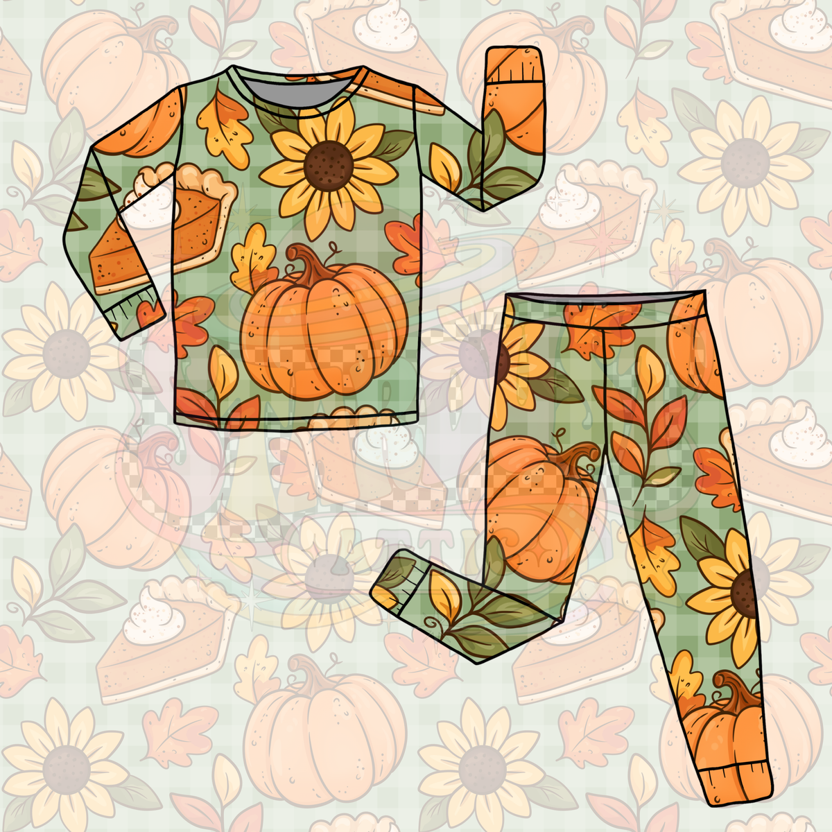 Pumpkin Pie Long Sleeve Pajamas