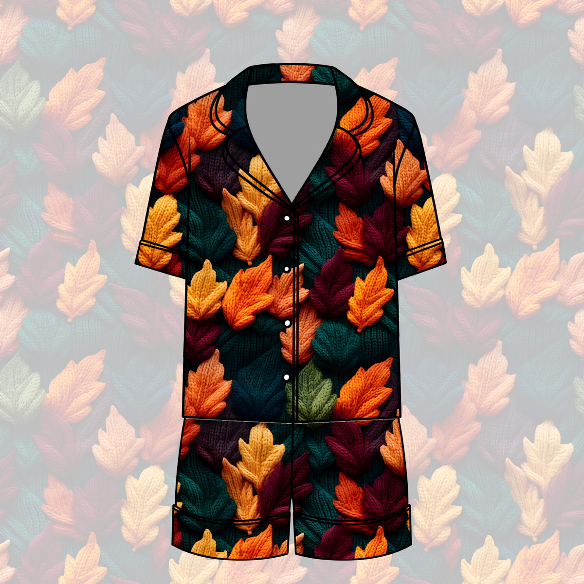 Fall Foliage Button Down Pajamas